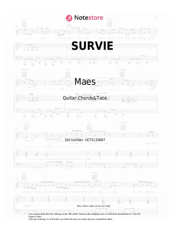 SURVIE - Maes, Ninho Chords and Tabs - Guitar.Chords&Tabs