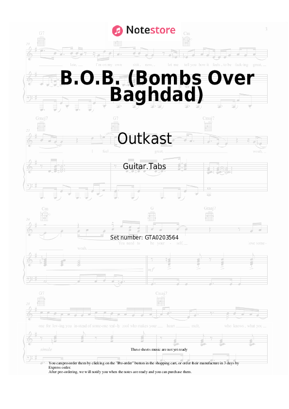 B.O.B. (Bombs Over Baghdad) - Outkast Tabs - Guitar.Tabs
