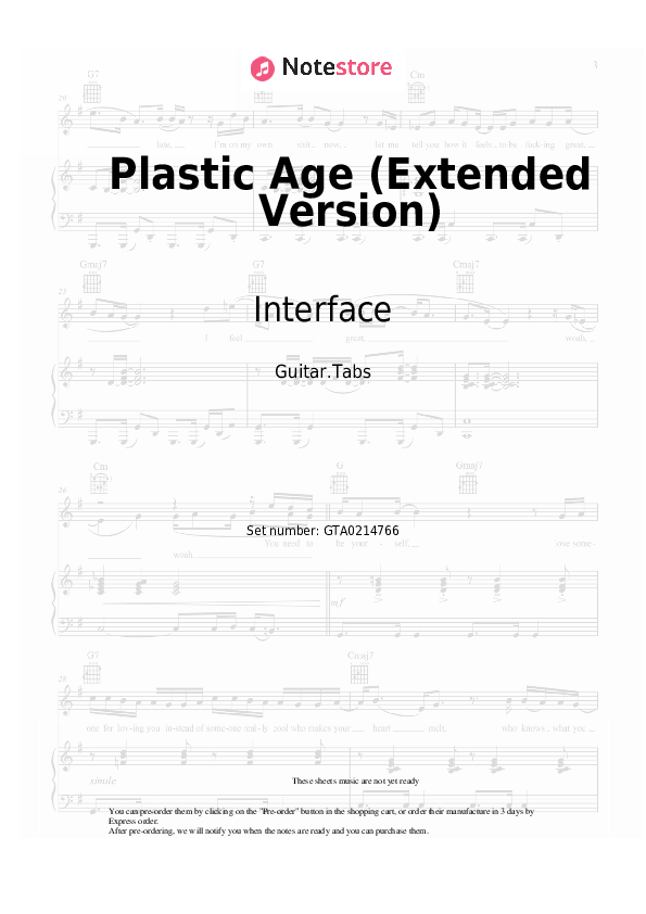 Plastic Age (Extended Version) - Interface Tabs - Guitar.Tabs