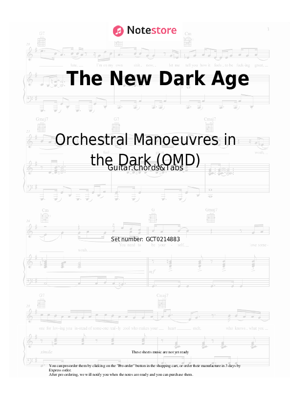 The New Dark Age - Orchestral Manoeuvres in the Dark (OMD) Chords and Tabs - Guitar.Chords&Tabs