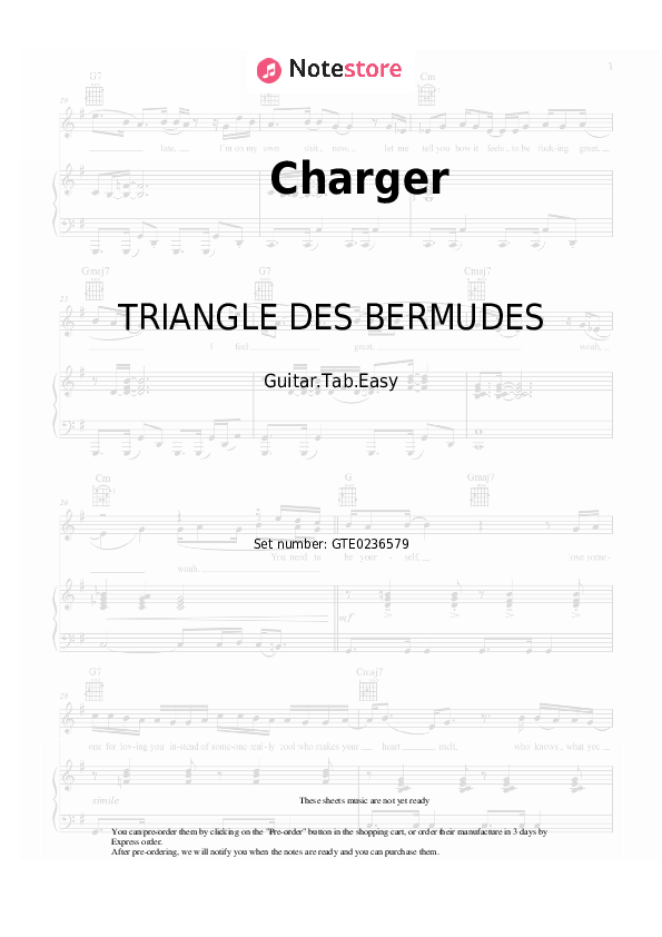 Charger - TRIANGLE DES BERMUDES Tabs Easy - Guitar.Tab.Easy