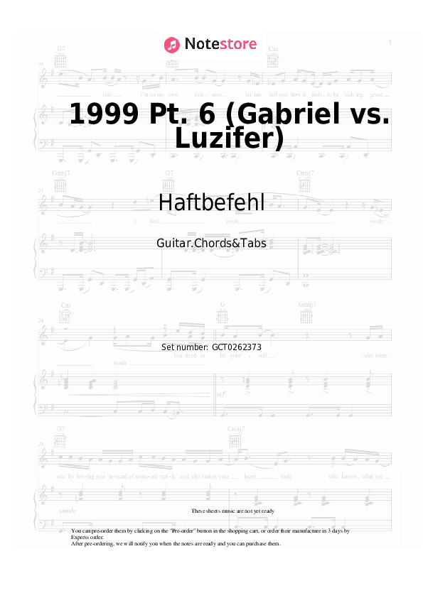 1999 Pt. 6 (Gabriel vs. Luzifer) - Haftbefehl Chords and Tabs - Guitar.Chords&Tabs