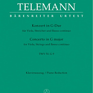 Georg Philipp Telemann - Viola Concerto in G Major, TWV 51:G9: I. Largo piano sheet music