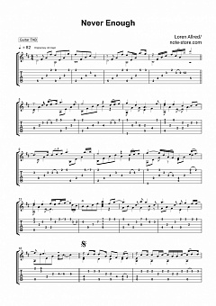 Loren Allred Never Enough Chords Guitar Tabs In Note Store Guitar Tabs Sku Gta0033399 Tab contains additional tracks for bass, drums and keyboards. never enough guitar tab