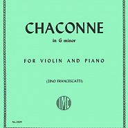 Tomaso Antonio Vitali - Chaconne in G minor piano sheet music