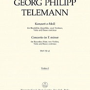Georg Philipp Telemann - Concerto for Recorder and Flute, TWV 52:e1: II. Allegro piano sheet music