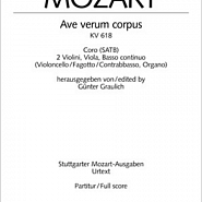 Wolfgang Amadeus Mozart - Ave verum corpus, K.618 piano sheet music
