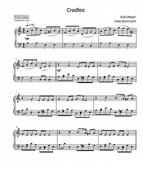 Sub Urban Cradles Sheet Music For Piano Download Piano Easy