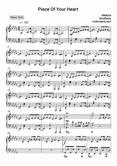 Meduza Goodboys Piece Of Your Heart Sheet Music For Piano Download Piano Solo Sku Pso0011826 At Note Store Com