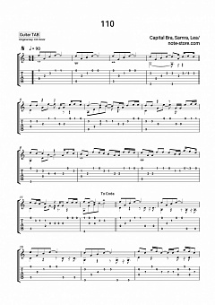 Capital Bra Samra Lea 110 Chords Guitar Tabs In Note Store Guitar Tabs Sku Gta0033431 Slow down, loop and mute any track. 110 guitar tab