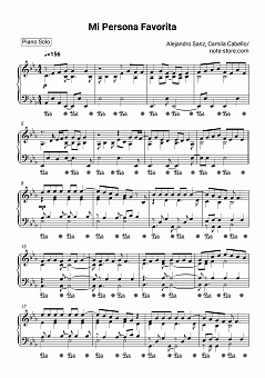 Alejandro Sanz Camila Cabello Mi Persona Favorita Sheet Music For Piano Download Piano Solo Sku Pso0012372 At Note Store Com Blog de partituras de piano. mi persona favorita piano solo