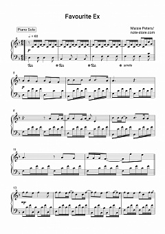 Maisie Peters Favourite Ex Sheet Music For Piano Download Piano Solo Sku Pso0018755 At Note Store Com
