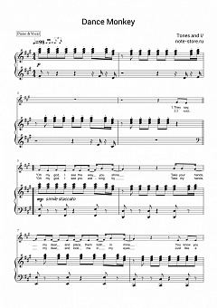 Tones And I Dance Monkey Sheet Music For Piano Download