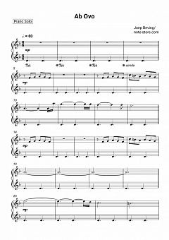 Joep Beving Ab Ovo Sheet Music For Piano Download Piano Solo Sku Pso At Note Store Com