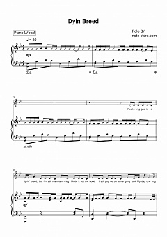 Polo G Dyin Breed Sheet Music For Piano With Letters Download Piano Vocal Sku Pvo0015571 At Note Store Com Beginner guitar lessons stage 1 the a chord your second super easy guitar chord bc 112. dyin breed piano vocal