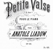 Anatoly Lyadov - Petite Valse op. 26 piano sheet music
