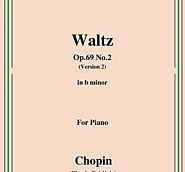 Frederic Chopin - Waltz in B minor, Op. 69, No. 2 piano sheet music