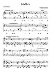 Sheet music, chords Ludovico Einaudi - Bella Notte