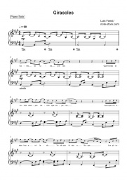 Sheet music, chords Luis Fonsi - Girasoles