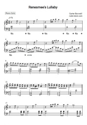Sheet music, chords Carter Burwell - Renesmee's Lullaby