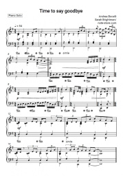 Sheet music, chords Sarah Brightman, Andrea Bocelli - Time to Say Goodbye