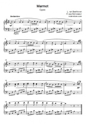 Sheet music, chords Ludwig van Beethoven - La Marmotte