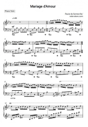 Sheet music, chords Richard Clayderman - Mariage D'Amour