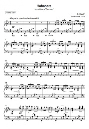 Sheet music, chords Georges Bizet - Habanera (from the opera Carmen)