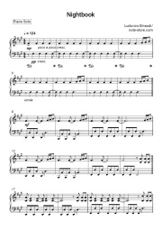 Sheet music, chords Ludovico Einaudi - Nightbook