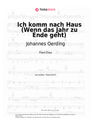 Sheet music, chords Johannes Oerding - Ich komm nach Haus (Wenn das Jahr zu Ende geht)