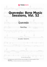Sheet music, chords Bizarrap, Quevedo - Quevedo: Bzrp Music Sessions, Vol. 52