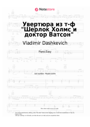 Sheet music, chords Vladimir Dashkevich - Увертюра из т-ф Шерлок Холмс и доктор Ватсон