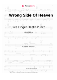 Sheet music, chords Five Finger Death Punch - Wrong Side Of Heaven