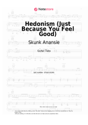 Sheet music, chords Skunk Anansie - Hedonism (Just Because You Feel Good)