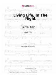 Sheet music, chords Cheriimoya, Sierra Kidd - Living Life, In The Night
