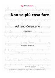 Sheet music, chords Adriano Celentano - Non so più cosa fare