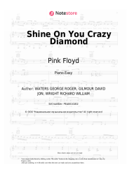 Sheet music, chords Pink Floyd - Shine On You Crazy Diamond