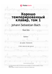 Sheet music, chords Johann Sebastian Bach - The Well-Tempered Clavier, Book 1