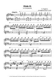 Sheet music, chords Franz Liszt  - La Campanella (Paganini Etude No. 3)