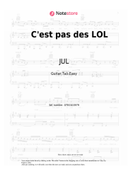 Sheet music, chords JUL - C'est pas des LOL
