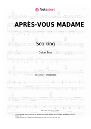Sheet music, chords Soolking - APRÈS-VOUS MADAME
