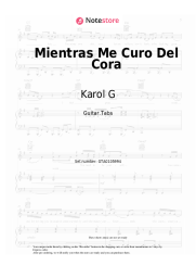 Sheet music, chords Karol G - Mientras Me Curo Del Cora