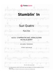 Sheet music, chords Chris Norman, Suzi Quatro - Stumblin' In