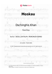Sheet music, chords Dschinghis Khan - Moskau