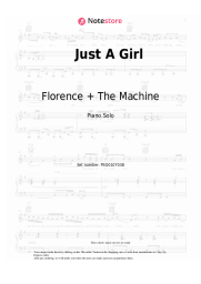 Sheet music, chords Florence + The Machine - Just A Girl