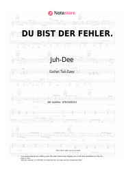 Sheet music, chords Lune, Juh-Dee - DU BIST DER FEHLER.