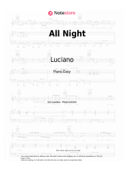 Sheet music, chords RAF Camora, Luciano - All Night