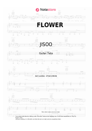 Sheet music, chords JISOO - FLOWER