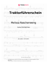 Sheet music, chords Melissa Naschenweng  - Traktorführerschein