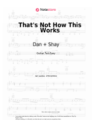 Sheet music, chords Charlie Puth, Dan + Shay - That's Not How This Works